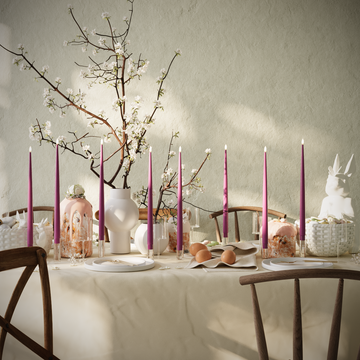 Deluxe Homeart LED Ljus Med Lack paket - Violet - 8 stycken 38 cm Ljus Med Lack paket 1