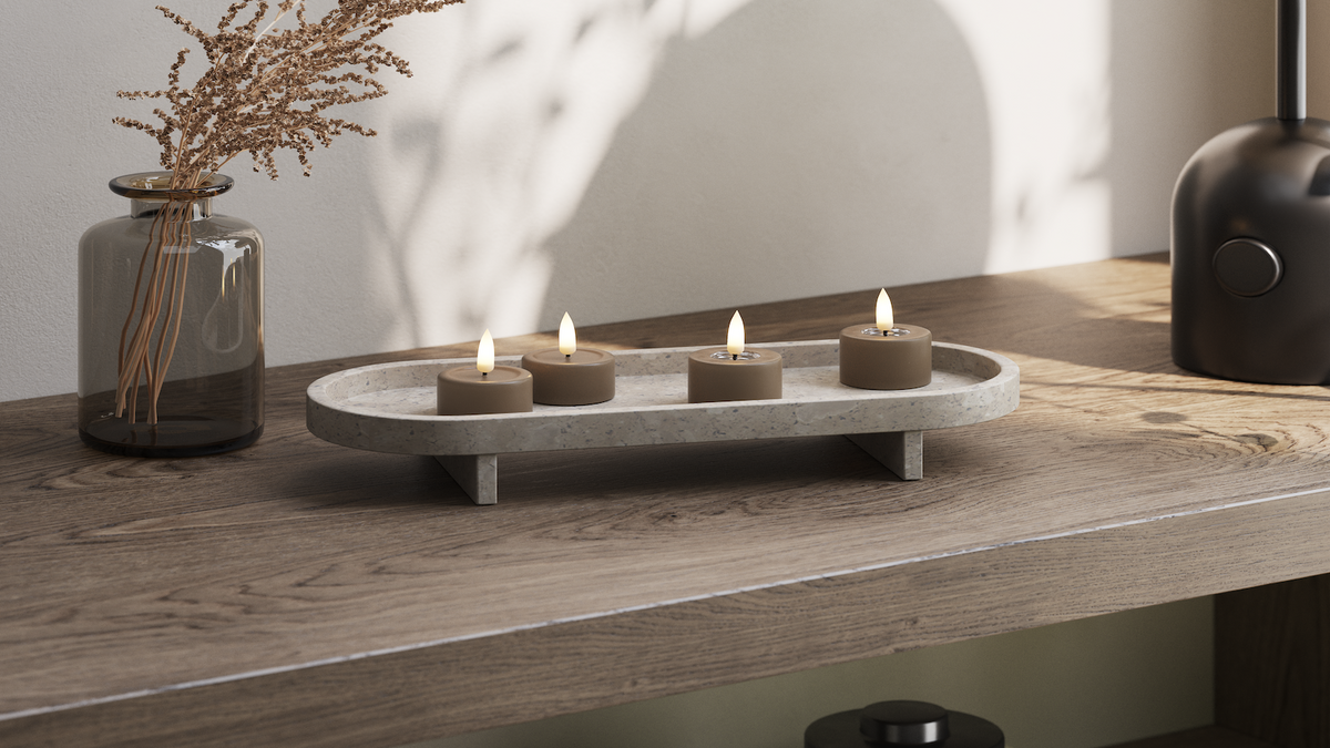 LED de vida real Vela de chá Com design wetlook ™