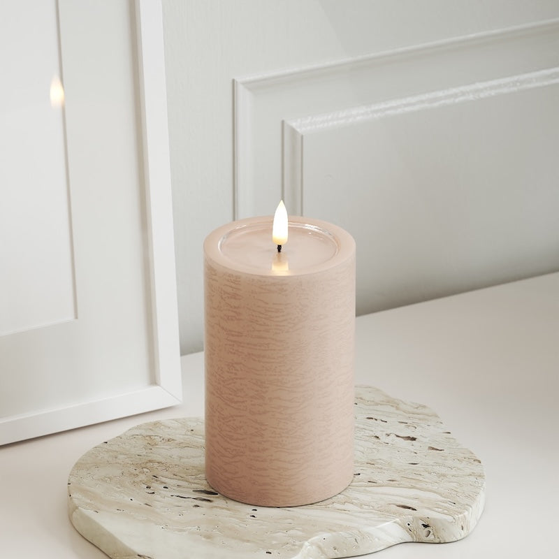 Unique Candles Unique LED Blockljus D 7,5 x 12,5 cm Rose