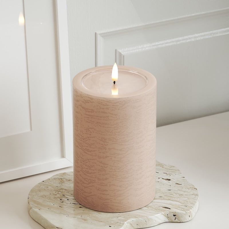 Unique Candles Unique LED Blockljus D 10 x 15 cm Rose